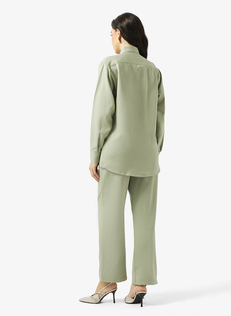 hayas closet Embroidered Shirt and Pant co-ord set - Image 4
